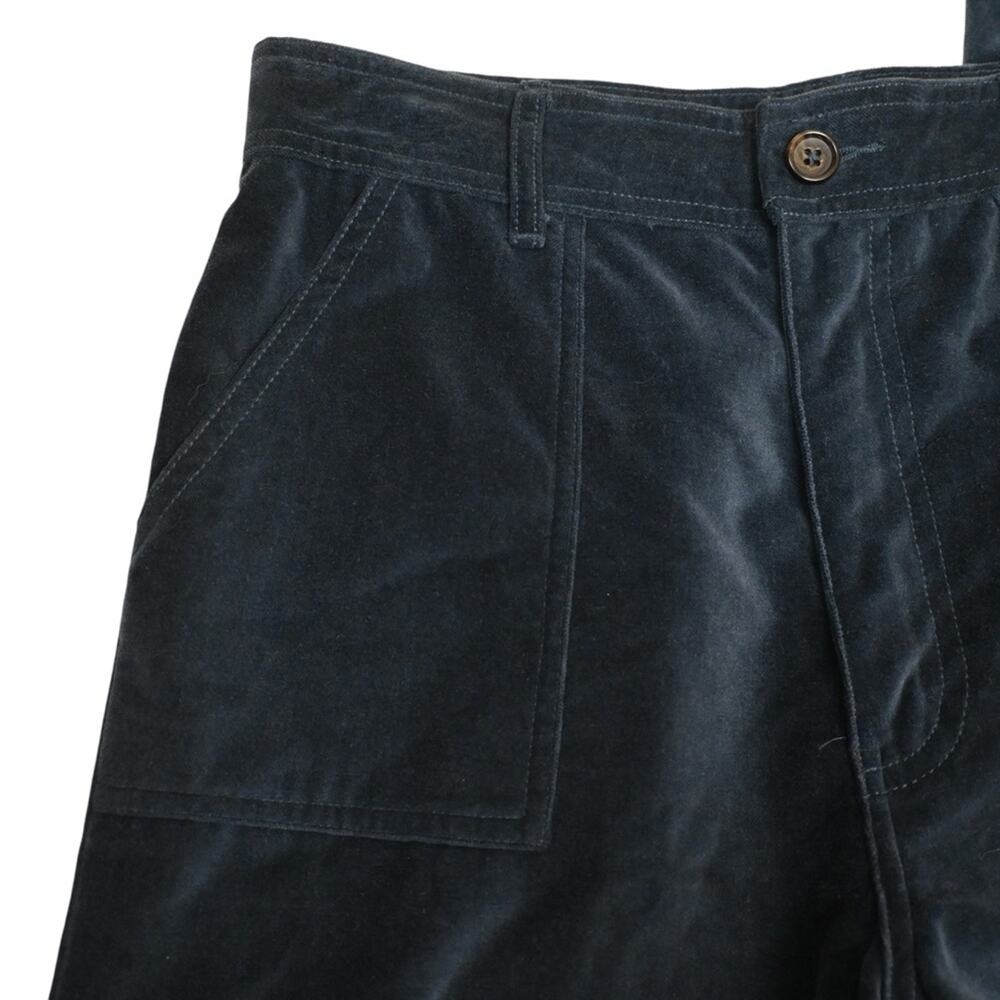 FRYE Womens 27 Camber Wide Leg Crop Velvet Pant in Midnight Blue - Picture 7 of 12